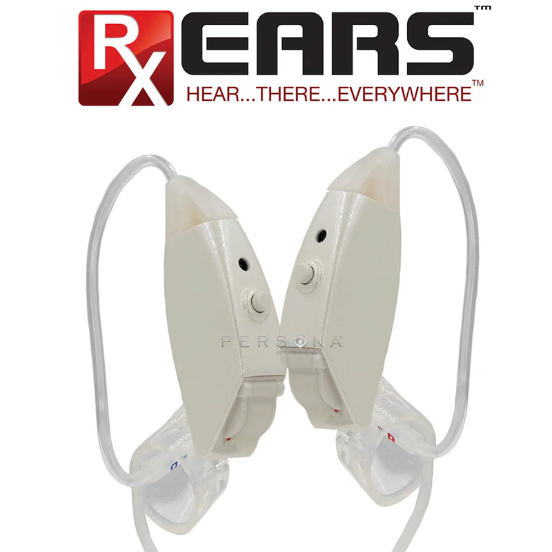 RxEars RxEars Digital Hearing Aids, White, Pair (DS) Health Care