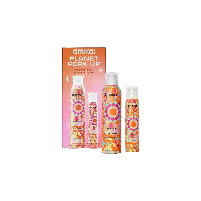 Nava Beauty Amika Planet Perk Up Kit Perk Up Dry Shampoo 5.3oz Perk Up Dry Shampoo 1.8oz White Smoke