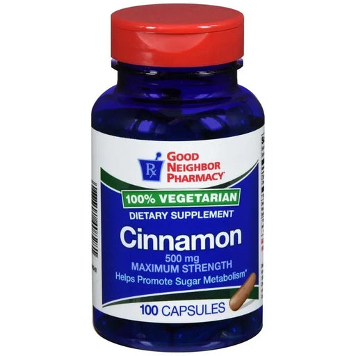 Good Neighbor Pharmacy GNP Maximum Strength Cinnamon 500mg Capsules, 100 Count Vitamins & Supplements