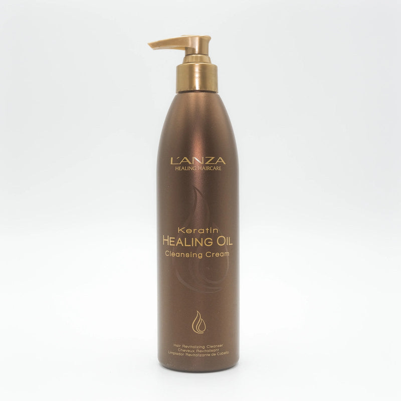 VIP Extensions L'ANZA Keratin Healing Oil Cleansing Cream Hair Revitalizing Shampoo, 10.1 oz Shampoo Dark Olive Green
