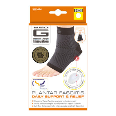 Neo G Neo G Plantar Fasciitis Everyday Support (Compression Sock) with Silicone Heel Cushioning – XXL Supports & Braces