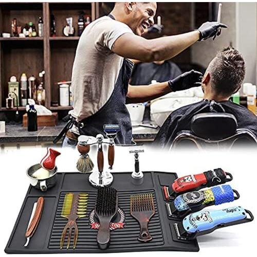 Professional Black Combo Set, Babylisspro Limitedfx Boost+ Clipper & Trimmer & Charging Base, Hair Spray, Barber Mat, Flat Top Comb, Cutting Comb, Fade Brush, Straight Razor, Neck Duster, Barber Suitcase
