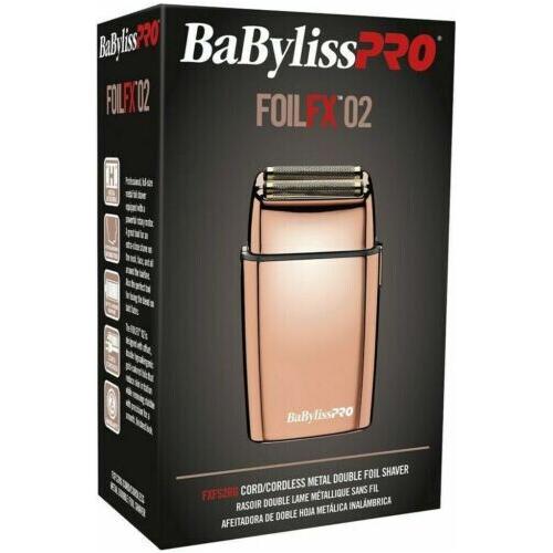 Babylisspro Foilfx Cordless Metal Double Foil Shaver (Rose Gold) # Fxfs2Rg