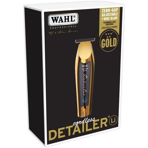 Wahl Professional 5 Star Series Cordless Magic Clip Gold & Cordless Detailer Li Gold + Free Gifts Combo Set