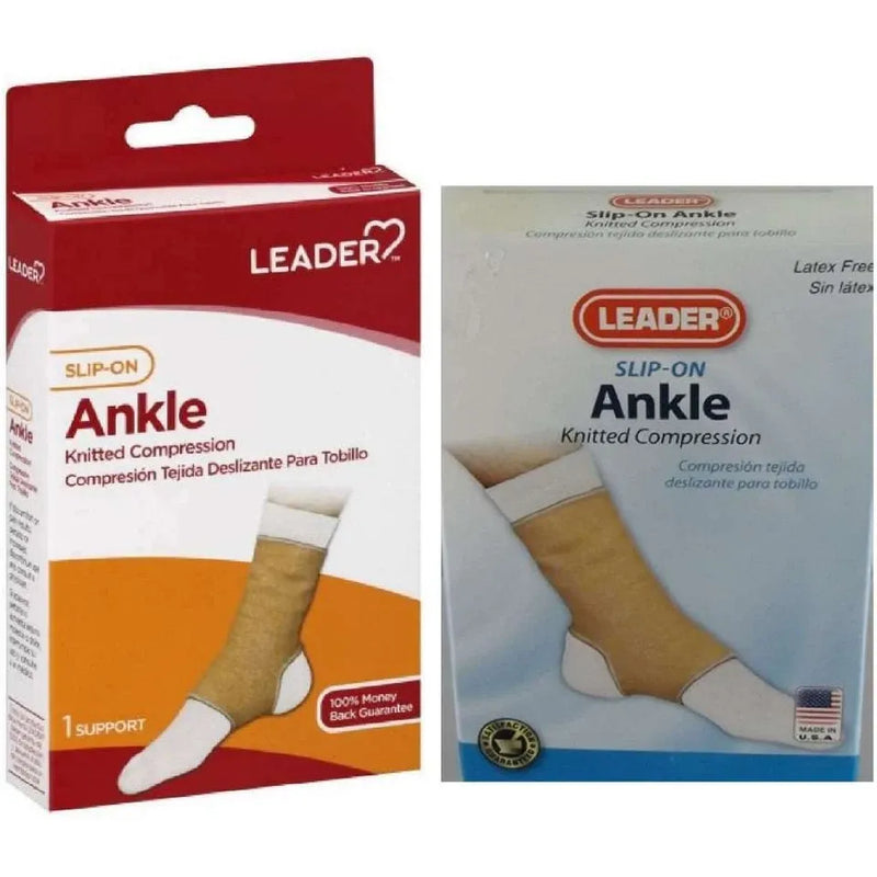 Leader Leader Ankle Support Elastic Slip-On Large Supports & Braces White Smoke