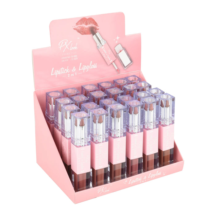 Prolux Cosmetics - Pxlook 2 In 1 Lipstick & Lip Gloss