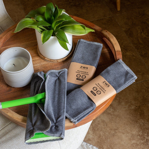 ZeroWasteStore.com Reusable Mop Pads Cleaning Tools Black Grey / 6-Pack,Grey / 12-Pack