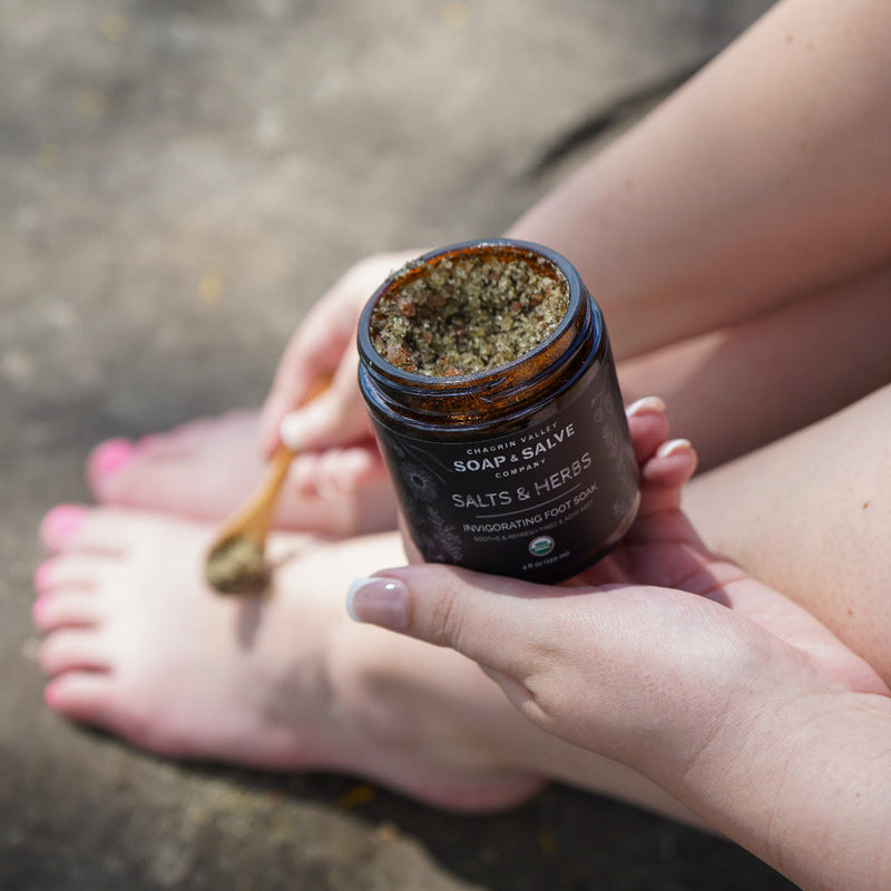 Chagrin Valley Soap & Salve Bath Salt: Salts & Herbs Foot Soak Foot Care