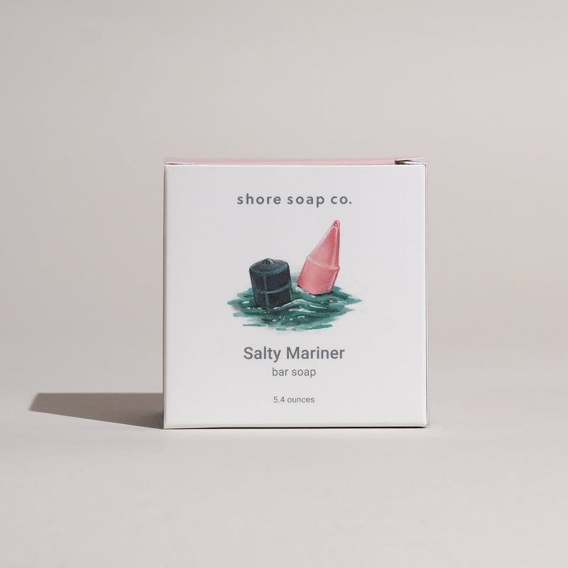 Shore Soap Co. Salty Mariner Bar Soap Bar Soap Light Gray Single Bar,3 for $24