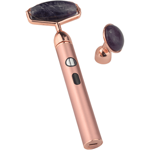 ZAQ Skin & Body - ZAQ Skin & Body -  Sana Amethyst USB Rechargeable Vibrating Changeable Face Rollers - 3 Speed