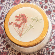 Rosy Rings Spicy Apple Medium Pressed Floral Candle Pressed Floral Candles