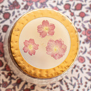 Rosy Rings Spicy Apple Small Pressed Floral Candle Pressed Floral Candles
