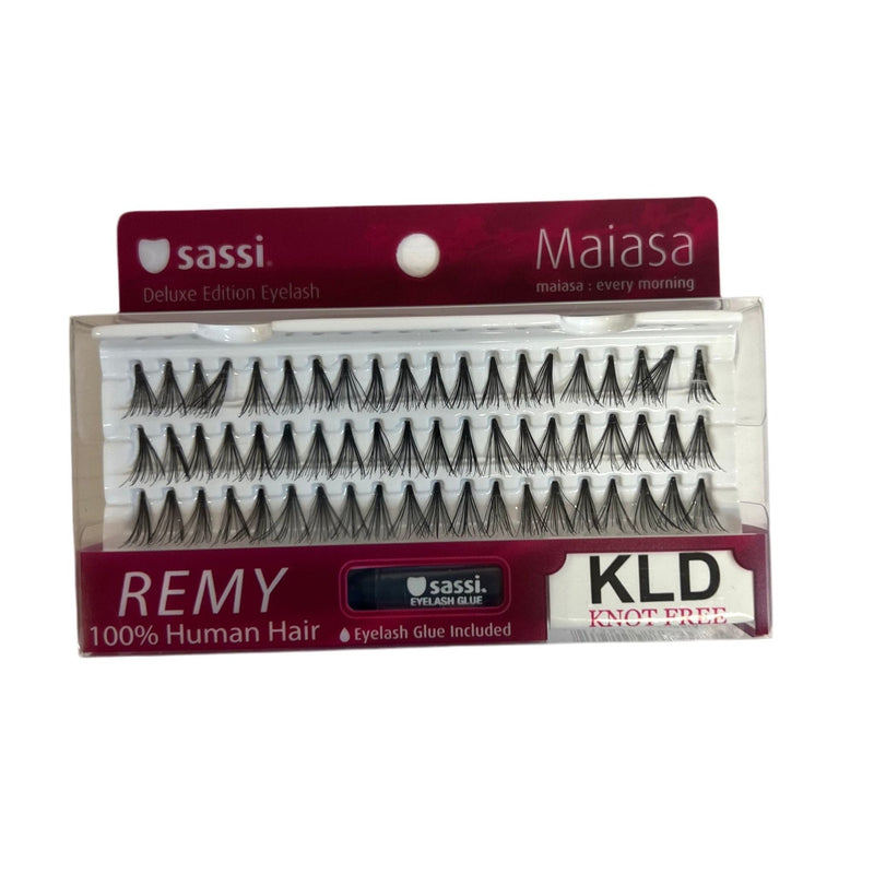 VIP Extensions Sassi Individual Knot Free Long Double Eyelash + glue Eyelash