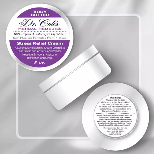 COLEHERBALS 30 - Dr. Cole's Stress Relief Cream Herbal