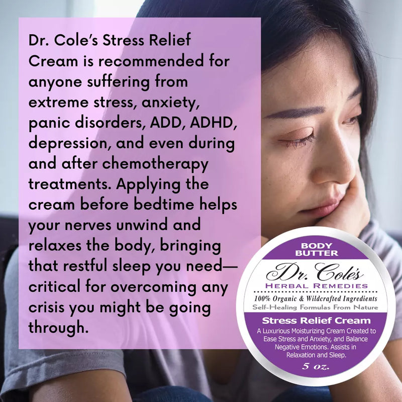 COLEHERBALS LLC 30 - Dr. Cole's Stress Relief Cream Herbal Plum