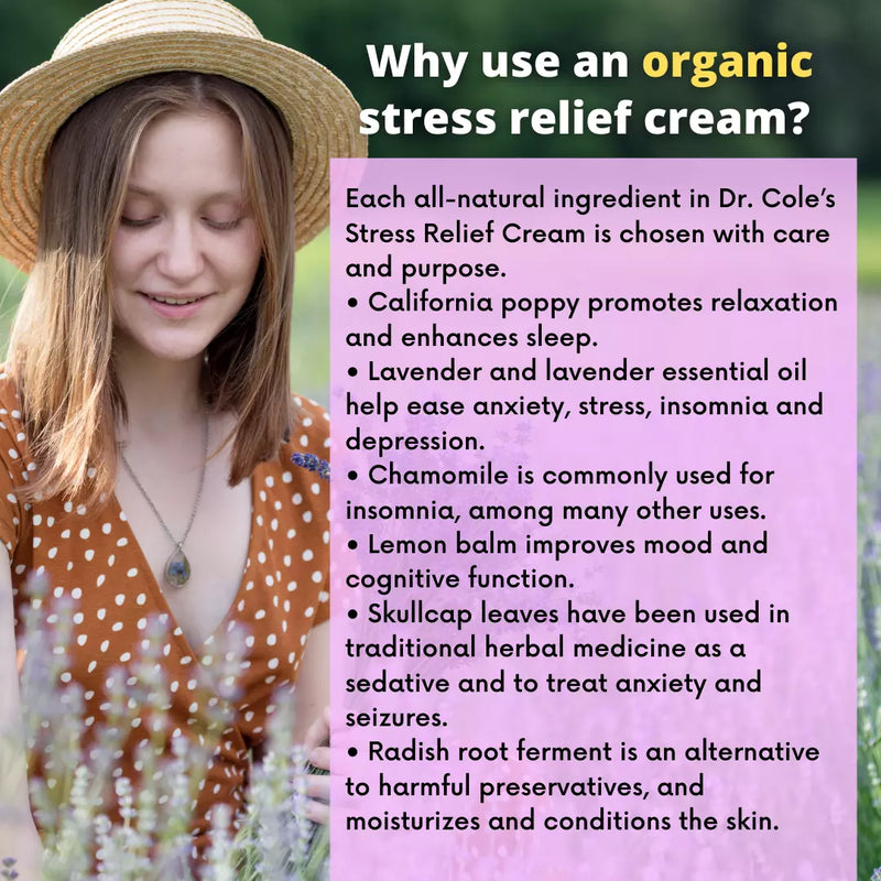 COLEHERBALS LLC 30 - Dr. Cole's Stress Relief Cream Herbal Thistle
