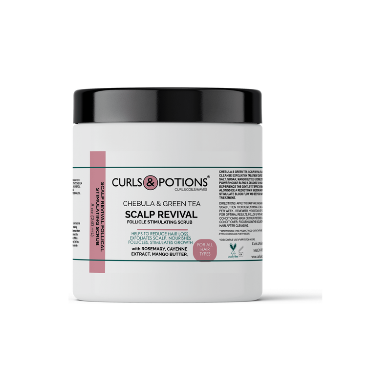 Curls & Potions Chebula & Green Tea Scalp Revival Follicle Stimulating Scrub HAIR conditioner