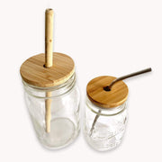 ZeroWasteStore.com Bamboo Mason Jar Lid Drinkware