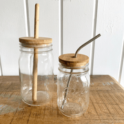 ZeroWasteStore.com Bamboo Mason Jar Lid Drinkware