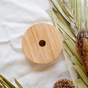 ZeroWasteStore.com Bamboo Mason Jar Lid Drinkware