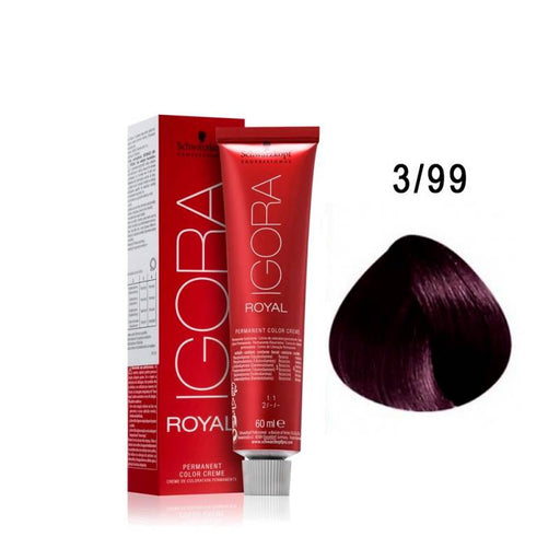 Schwarzkopf Schwarzkopf Essensity Permanent Igora Royal Colorist's Color Creme Tube 3-99 Color Creme Tube White Smoke