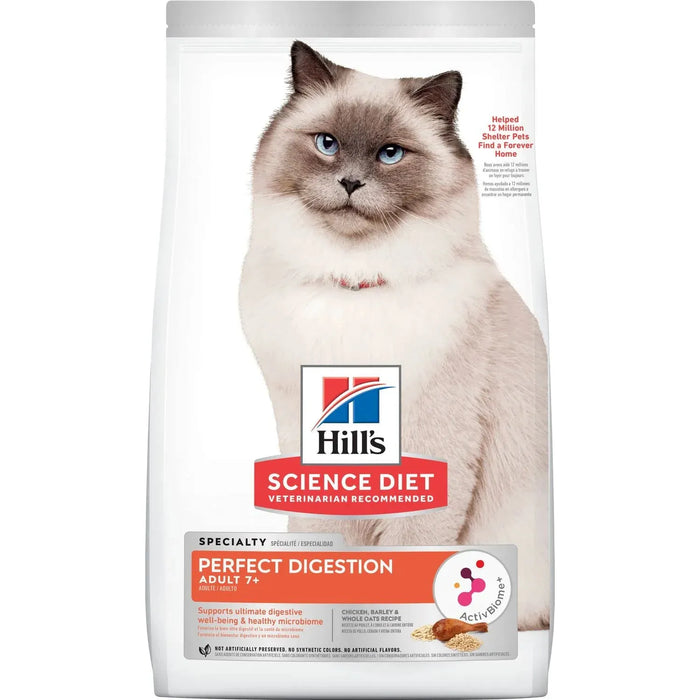 Hardypaw Hill'S Science Diet Adult 7+ Perfect Digestion Chicken Dry Cat Food (3.5 Lb)