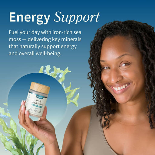 Snap Supplements Irish Sea Moss with Iodine Energy Support - Buy 3, Get 2 FREE! hidden
