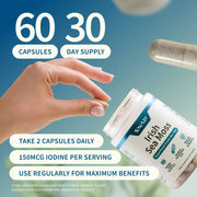 Snap Supplements Irish Sea Moss with Iodine Energy Support Alice Blue