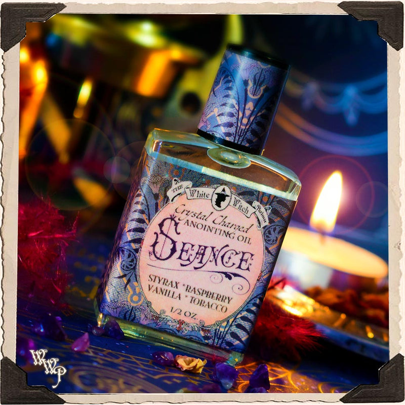 WhiteWitchParlour.com SEANCE BODY OIL. 1/2 oz.  For Heightened Spiritual Awareness, Psychic Energy aromatherapy, perfume, oils