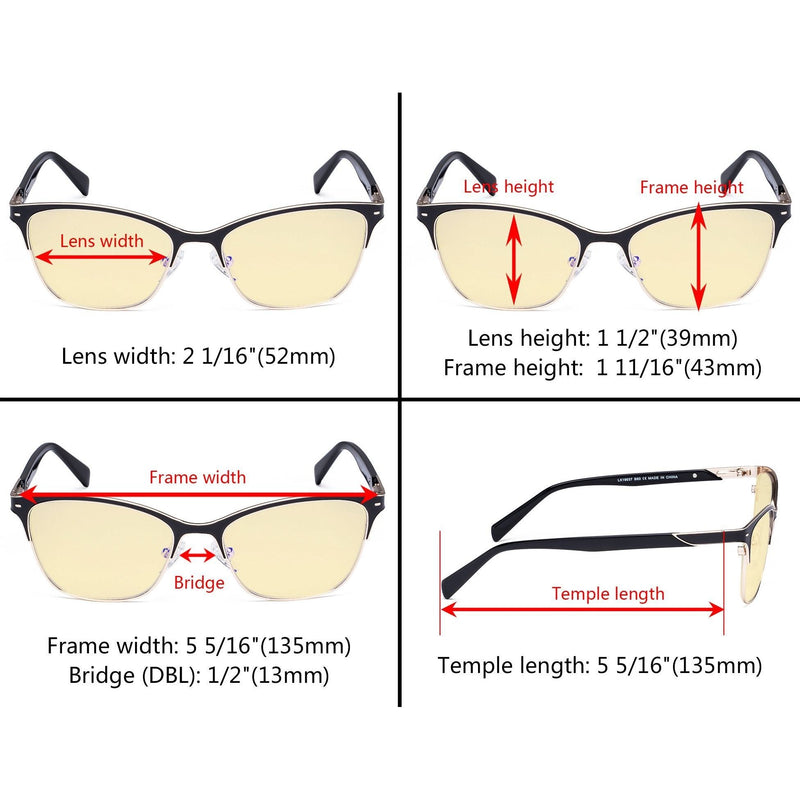 eyekeeper.com Trendy Blue Light Blocking Eyeglasses LX19037-BB60 Eyeglasses