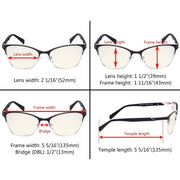 eyekeeper.com Blue Light Blocking Glasses Browline Eyeglasses LX19037-BB40 Eyeglasses