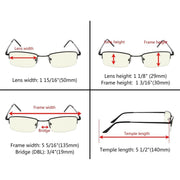 eyekeeper.com Semi-Rimless Blue Light Filter Reading Glasses CG1708 Eyeglasses