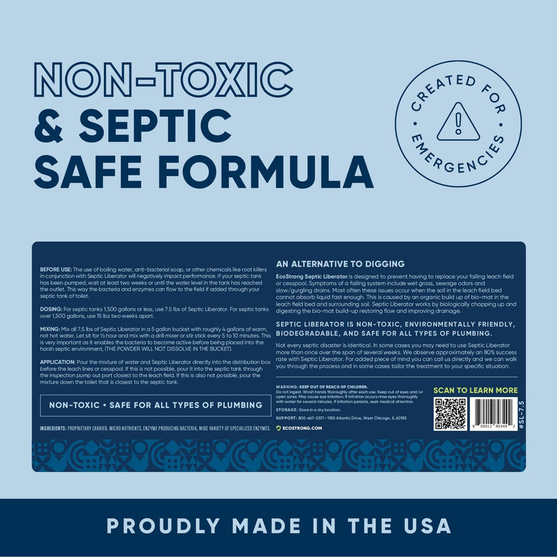 EcoStrong Septic Liberator Drain & Septic > Septic System Emergencies