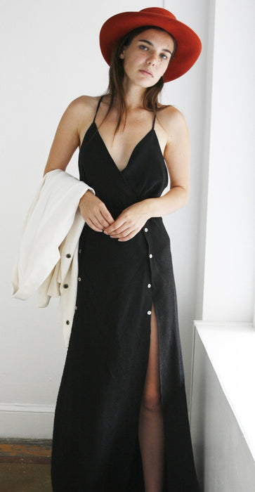 Serrano Dress | Black | White