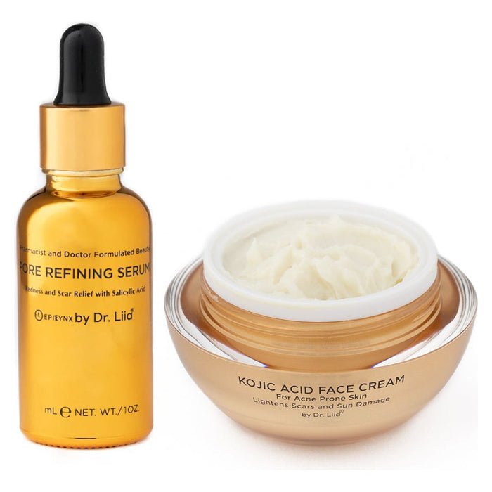 Moisturizer Set for Acne Prone Skin and Acne Scars - Brightening