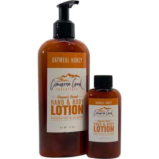 Cimarron Creek Essentials - Oatmeal Honey Organic Hand & Body Lotion 8oz and 2oz