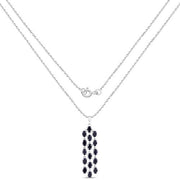 Bids.com 7.68 Carat Genuine Blue Sapphire .925 Sterling Silver Pendant Pendants