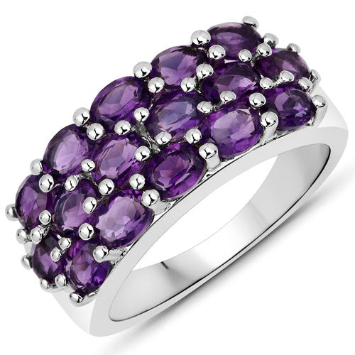Bids.com 8.32 Carat Genuine Amethyst .925 Sterling Silver Jewelry Set Jewelry Sets