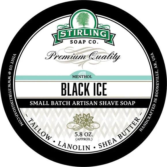 Stirling Soap Co Stirling Soap Co. Black Ice Shaving Collection Shaving Set