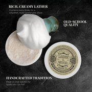 Lather & Wood Shaving Co Luxury Shaving Soap - Sandalwood Men Grooming, Health