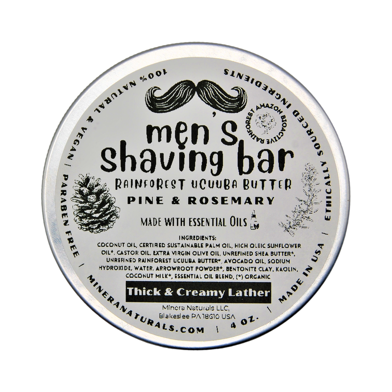 Mineranaturals Men's shaving Bar Pine & Rosemary