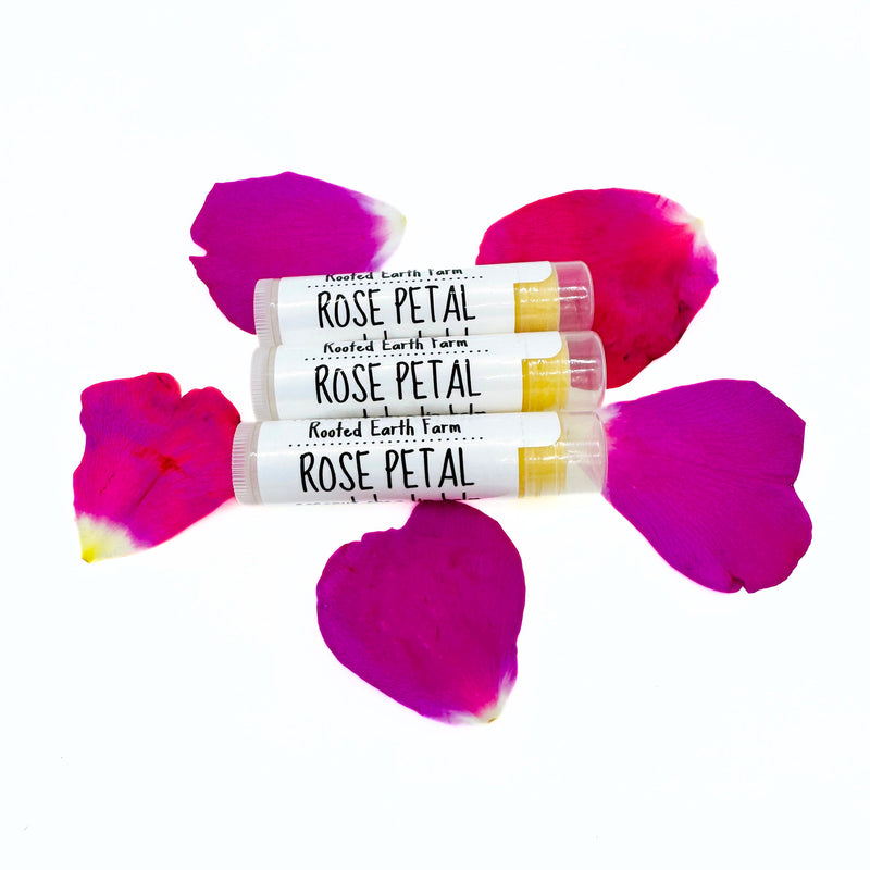 Rooted Earth Farm + Apothecary Rose Petal Lip Balm Lip Balms + Tints