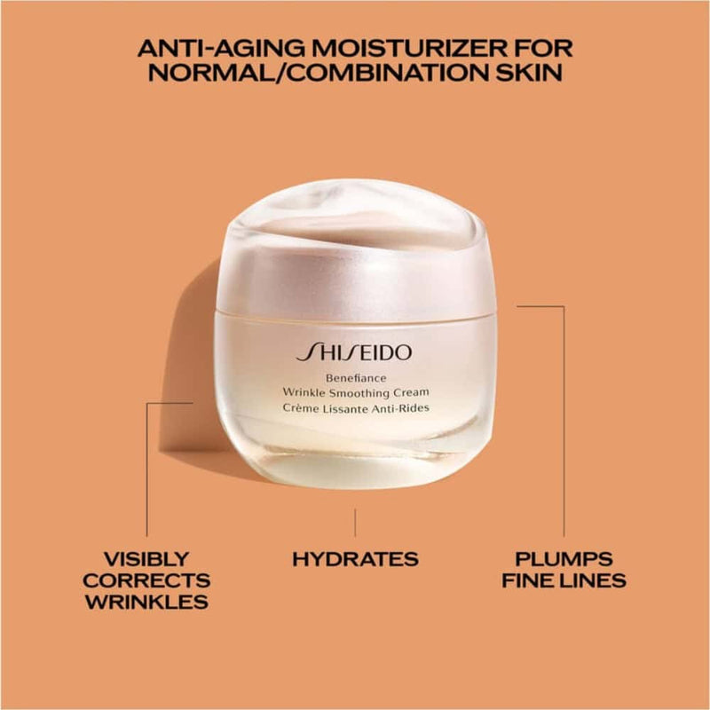 Nava Beauty Shiseido Benefiance Wrinkle Smoothing Cream Dark Salmon 50 mL,75 mL