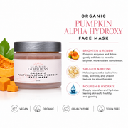 Glimmer Goddess® Organic Skin Care Organic Pumpkin AHA Face Mask – Exfoliating Treatment for Wrinkles & Glow Skin Care Masks & Peels White Smoke 2 oz.,4 oz.