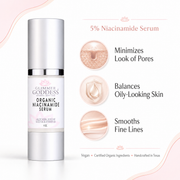 Glimmer Goddess® Organic Skin Care Organic Niacinamide Serum 5% – Pore Minimizer & Anti-Aging Treatment Face Serums White Smoke Default Title