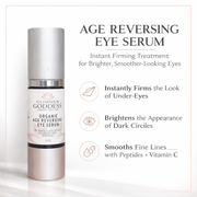 Glimmer Goddess® Organic Skin Care Organic Age Reversing Eye Serum – Instant Firming Treatment Eye Creams White Smoke Default Title