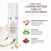 Glimmer Goddess® Organic Skin Care Organic Copper Peptide Serum – Firming & Smoothing Face Serums White Smoke Lightly scented with essential oils,Unscented