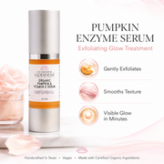 Glimmer Goddess® Organic Skin Care Organic Pumpkin Enzyme Serum – Exfoliating Glow Treatment Face Serums White Smoke 1 oz.