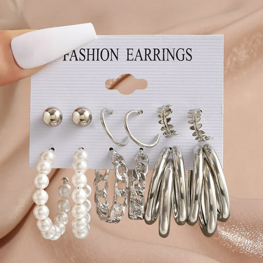 Mill's Beauty Supply Fashion Jewelry Earrings - Slvr w/Pearl Body Jewelry