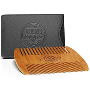 Mill's Beauty Supply Viking Revolution Wooden Beard Comb & Case, (1pc) Hair Comb